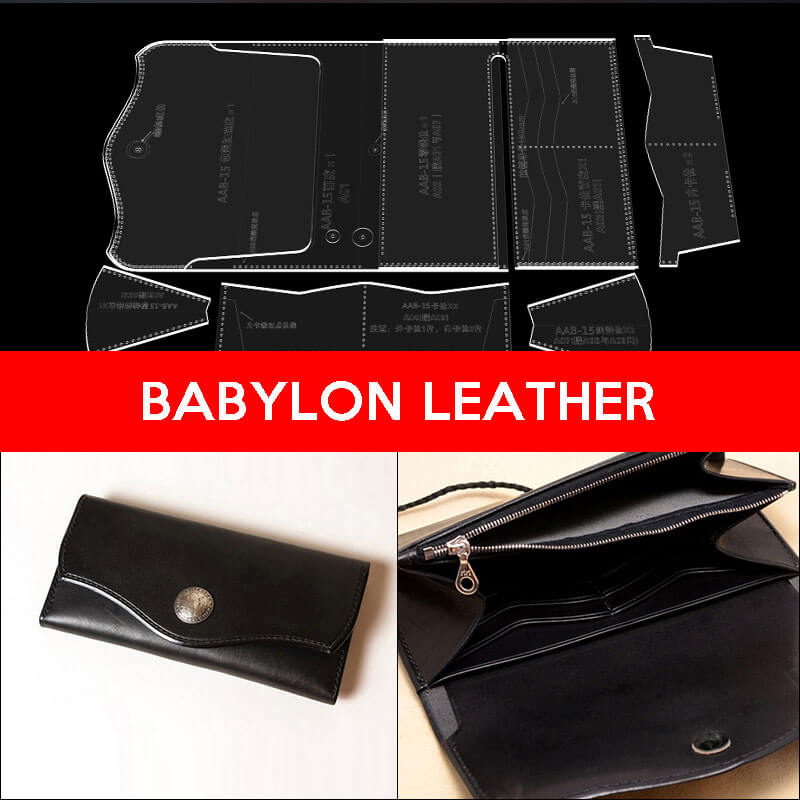 BABYLON™ Simple Leather Card Holder Pattern AAB - 15 - Babylon LeatherBabylon LeatherAAB-15-Kraft Board