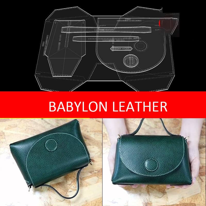 BABYLON™ Simple Leather Handbag Pattern AAB - 642 - Babylon LeatherBabylon LeatherAAB - 642 - Kraft Board