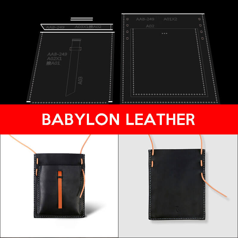 BABYLON™ Simple Leather Shoulder Bag Project Pattern AAB - 249 - Babylon LeatherBabylon LeatherAAB - 249 - Kraft Board