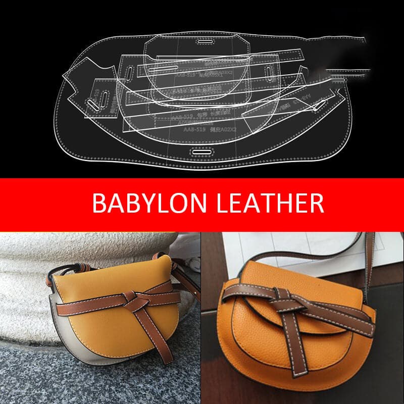 BABYLON™ Simple Saddle Bag Leather Craft Pattern AAB - 519 - Babylon LeatherBabylon LeatherAAB - 519 - Kraft Board