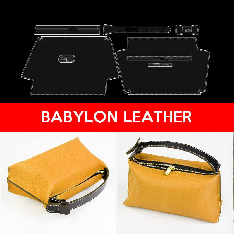 BABYLON™ Small Clutch Handbag Making Pattern AAB - 722 - Babylon LeatherBabylon LeatherAAB - 722 - Kraft Board