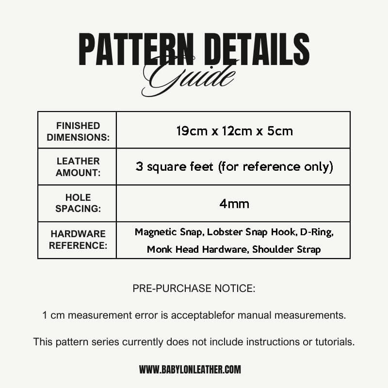 BABYLON™ Small Leather Crossbody Bag Pattern AAB - 688 - Babylon LeatherBabylon LeatherAAB - 688 - Kraft Board