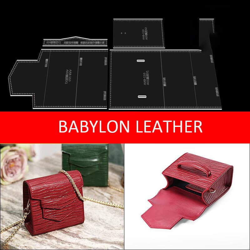 BABYLON™ Small Square Bag Leather Craft DIY Pattern AAB - 110 - Babylon LeatherBabylon LeatherAAB - 110 - Kraft Board