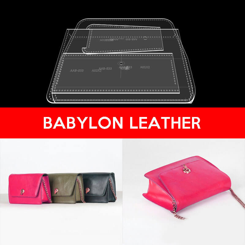 BABYLON™ Square Chain Shoulder Bag Making Pattern AAB - 833 - Babylon LeatherBabylon LeatherAAB - 833 - Kraft Board