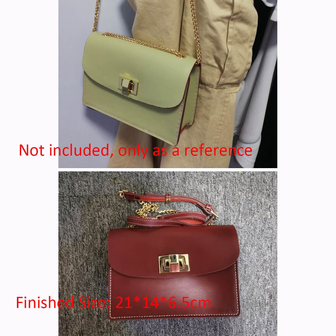 BABYLON™ Square Chain Shoulder Bag Pattern AAB - 657 - Babylon LeatherBabylon LeatherAAB - 657 - Kraft Board