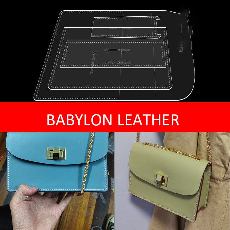 BABYLON™ Square Chain Shoulder Bag Pattern AAB - 657 - Babylon LeatherBabylon LeatherAAB - 657 - Kraft Board