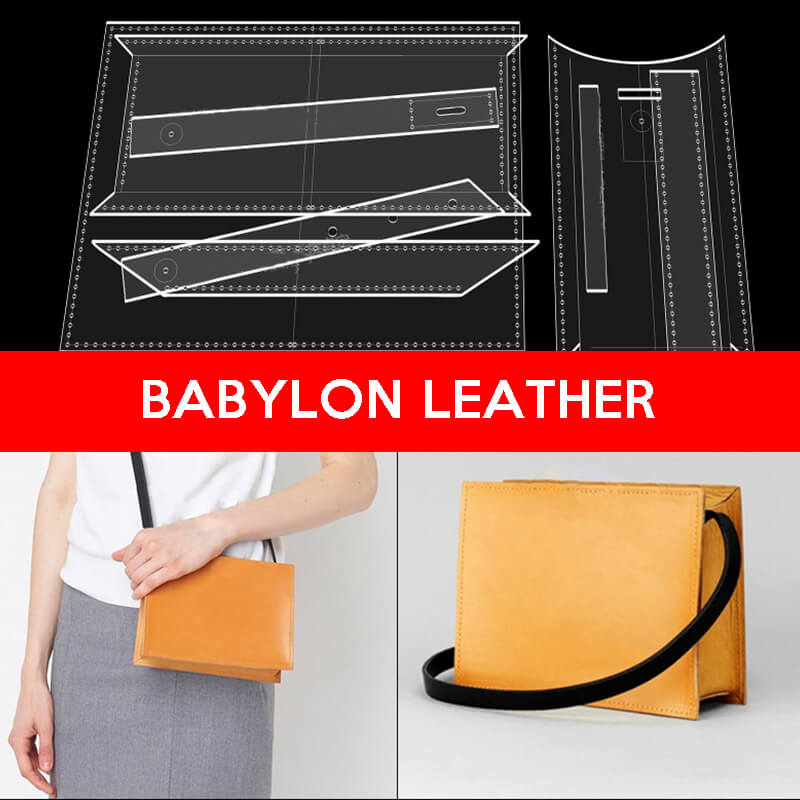 BABYLON™ Square Crossbody Bag Leather Pattern AAB - 434 - Babylon LeatherBabylon LeatherAAB-434-Kraft Board