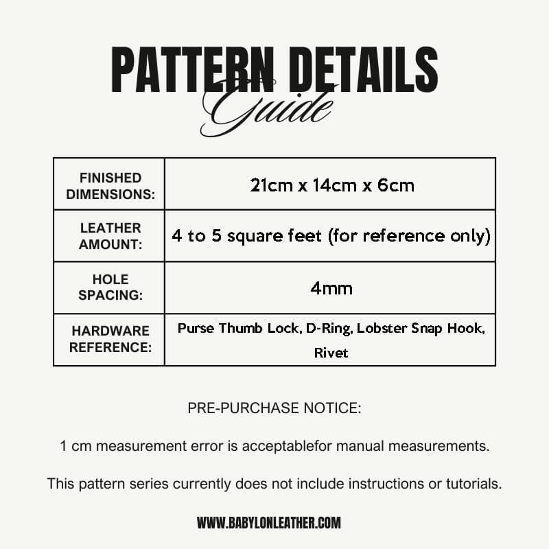 BABYLON™ Square Shoulder Bag Leather Working Pattern AAB - 708 - Babylon LeatherBabylon LeatherAAB - 708 - Kraft Board