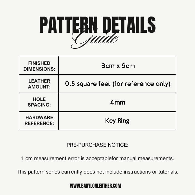BABYLON™ Swan Keychain Charm DIY Pattern AAB - 823 - Babylon LeatherBabylon LeatherAAB - 823 - Kraft Board