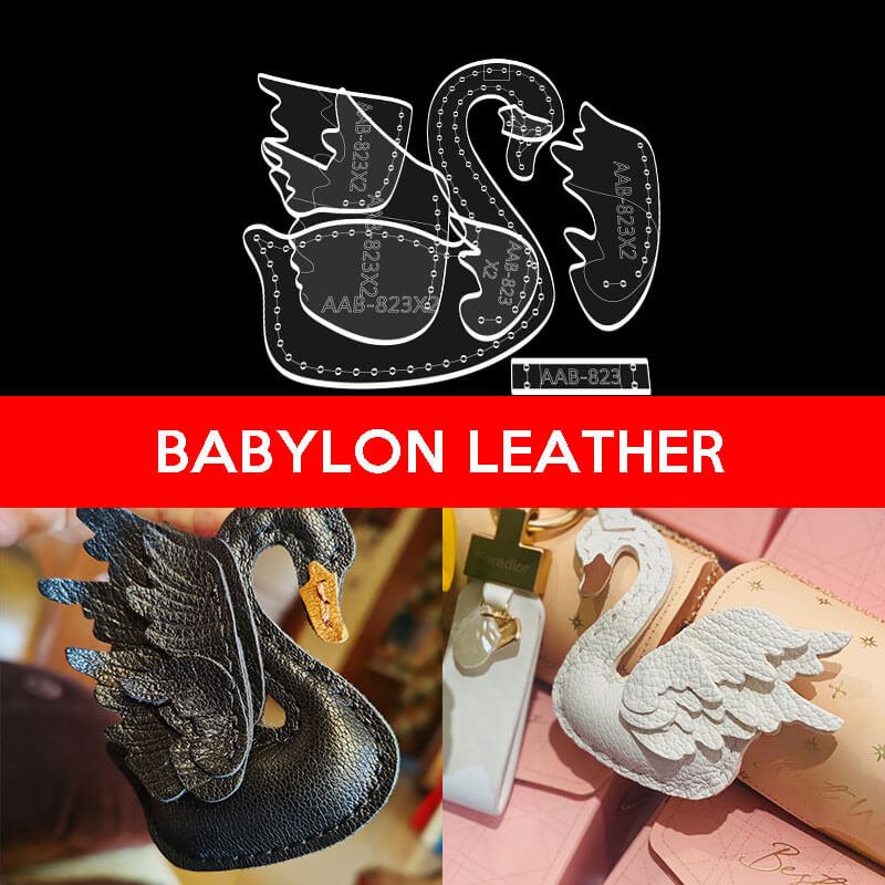 BABYLON™ Swan Keychain Charm DIY Pattern AAB - 823 - Babylon LeatherBabylon LeatherAAB - 823 - Kraft Board