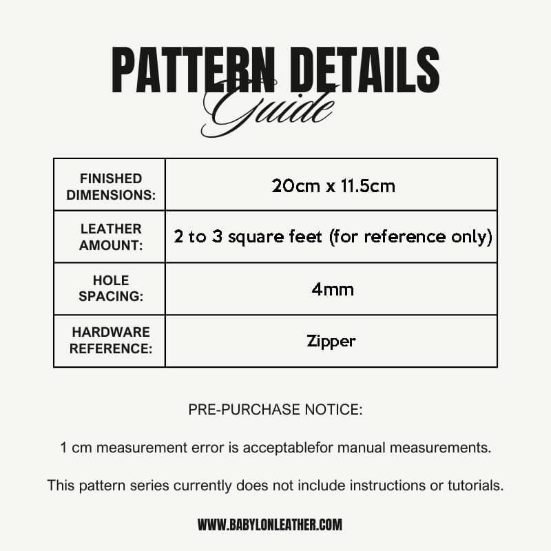 BABYLON™ Tassel Zip Clutch DIY Pattern AAB - 812 - Babylon LeatherBabylon LeatherAAB - 812 - Kraft Board