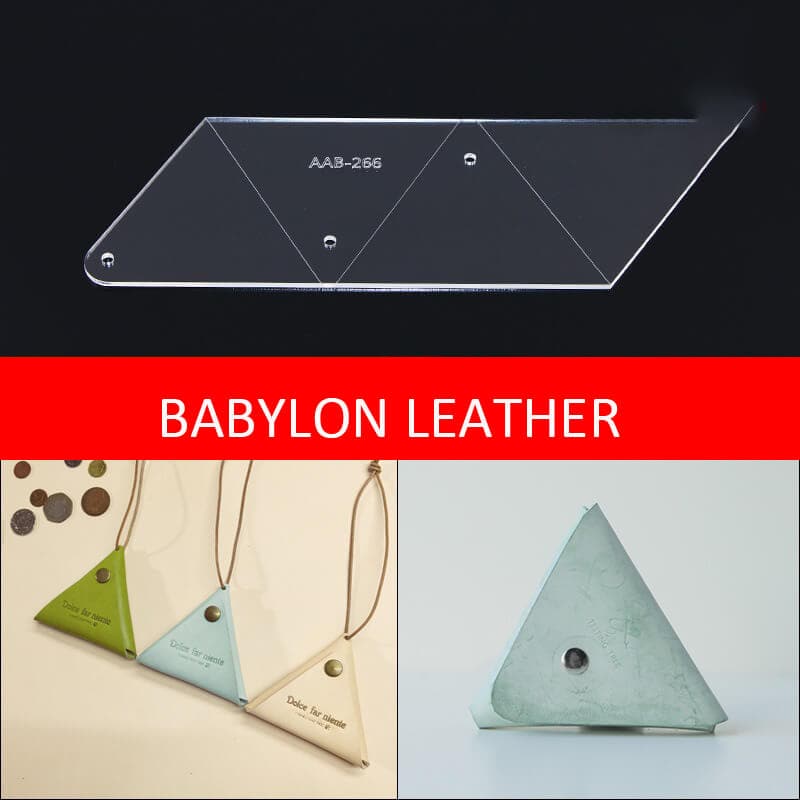 BABYLON™ Triangle Coin Purse Leather Pattern AAB - 266 - Babylon LeatherBabylon LeatherAAB - 266 - Kraft Board