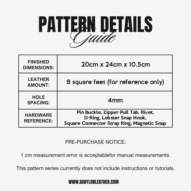 BABYLON™ Unisex Cambridge Bag Leather Pattern AAB - 851 - Babylon LeatherBabylon LeatherAAB - 851 - Kraft Board