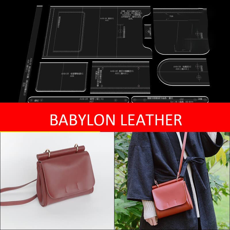 BABYLON™ Unisex Crossbody Bag Leather Pattern AAB - 39 - Babylon LeatherBabylon LeatherAAB - 39 - Kraft Board
