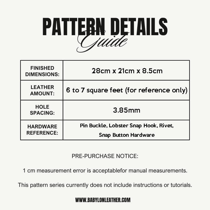 BABYLON™ Vintage Crossbody Bag Pattern AAB - 682 - Babylon LeatherBabylon LeatherAAB - 682 - Kraft Board
