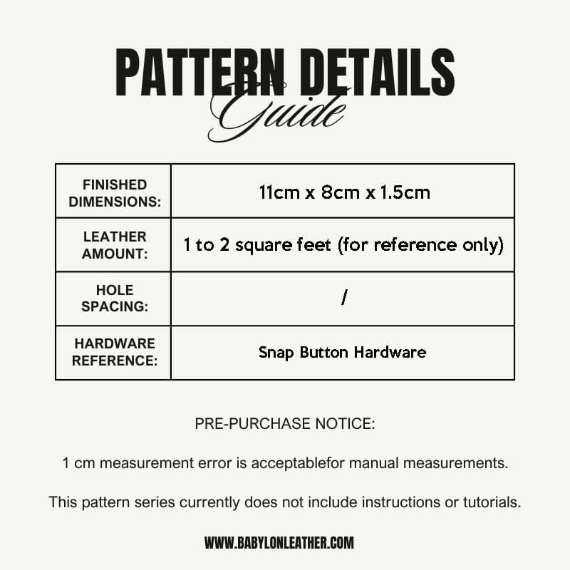 BABYLON™ Wallet and Coin Purse Making Pattern AAB - 94 - Babylon LeatherBabylon LeatherAAB - 94 - Kraft Board