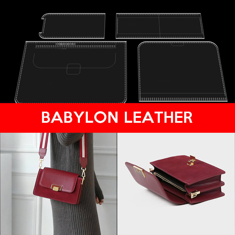 BABYLON™ Women Accordion Shoulder Bag Making Pattern AAB - 358 - Babylon LeatherBabylon LeatherAAB-358-Kraft Board