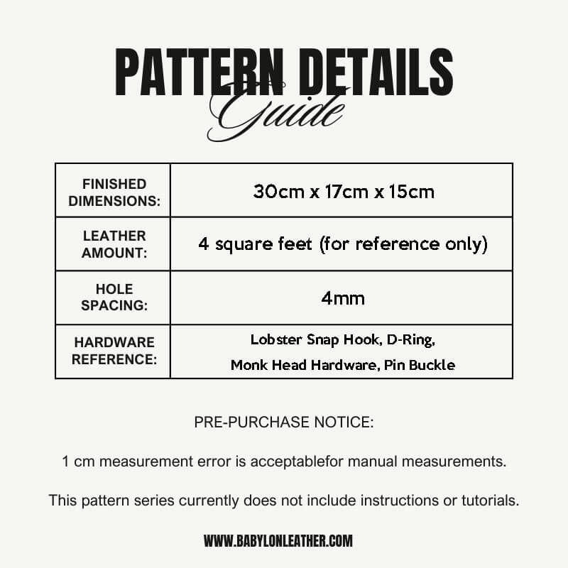 BABYLON™ Women Tote Bag Leather Working Pattern AAB - 718 - Babylon LeatherBabylon LeatherAAB - 718 - Kraft Board