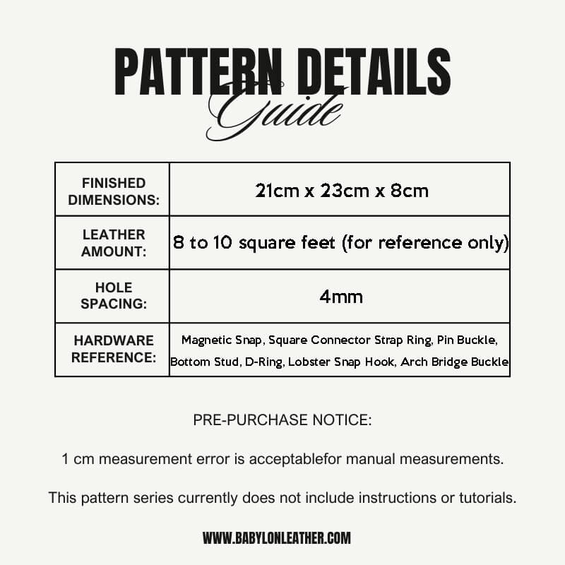 BABYLON™ Womens Backpack Leather Pattern AAB - 582 - Babylon LeatherBabylon LeatherAAB - 582 - Kraft Board