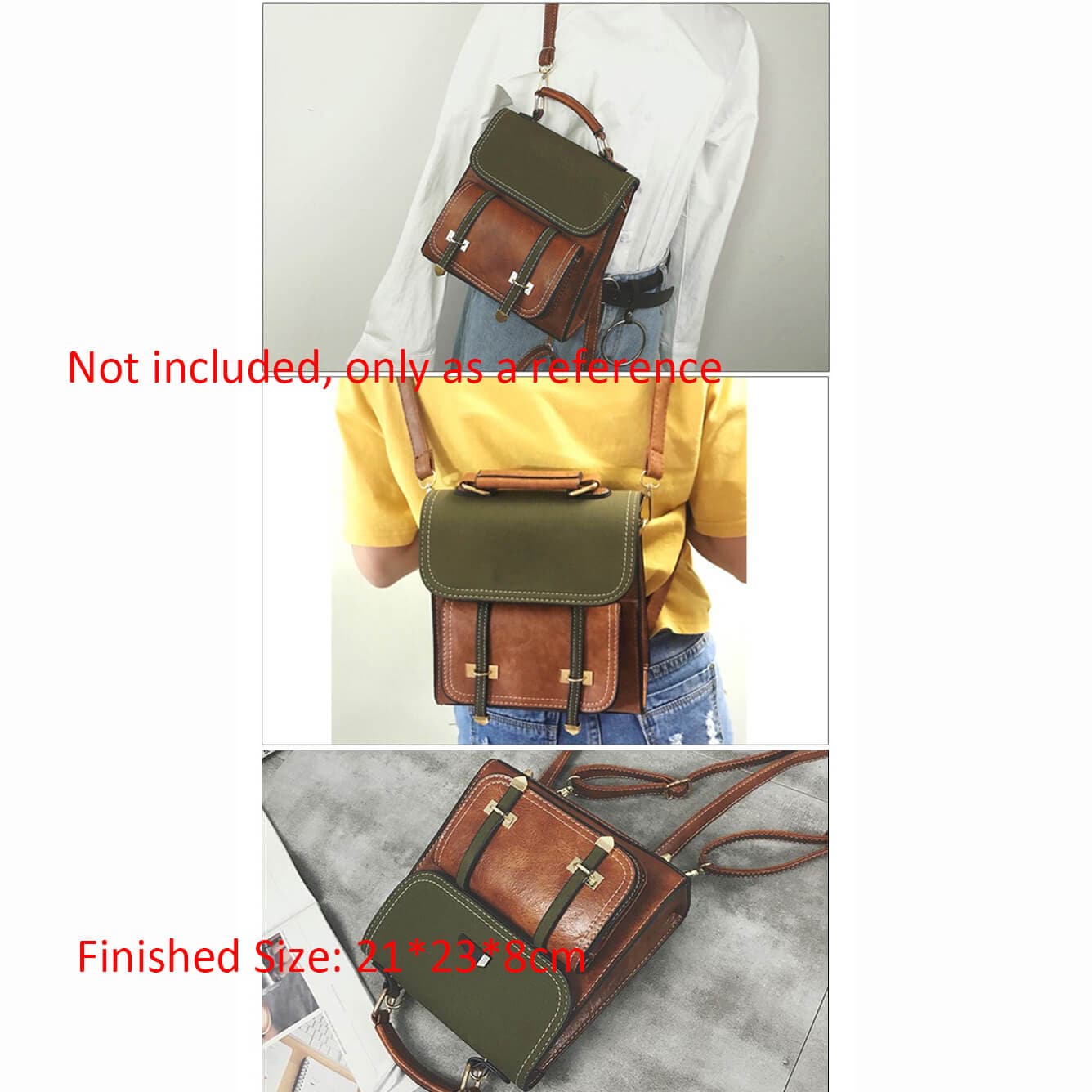 BABYLON™ Womens Backpack Leather Pattern AAB - 582 - Babylon LeatherBabylon LeatherAAB - 582 - Kraft Board