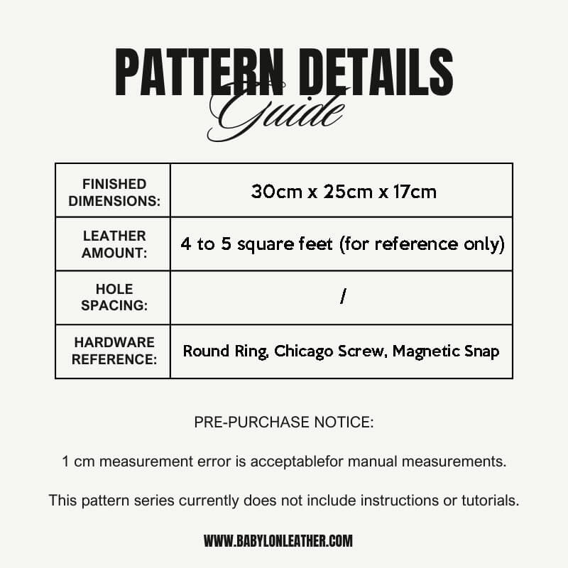BABYLON™ Women's Bucket Bag Leather Pattern AAB - 115 - Babylon LeatherBabylon LeatherAAB - 115 - Kraft Board