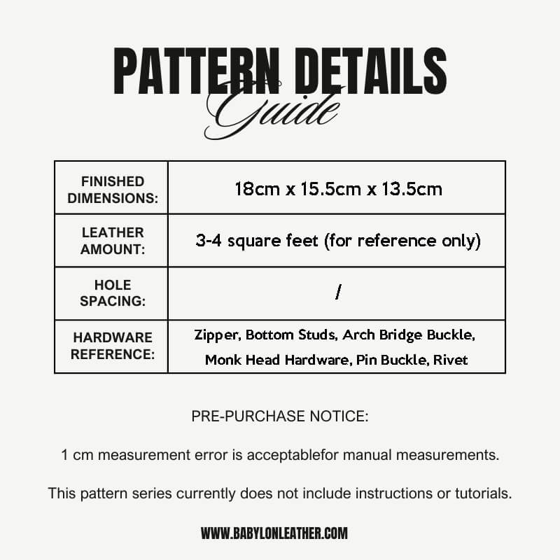 BABYLON™ Women's Bucket Bag Making Pattern AAB - 992 - Babylon LeatherBabylon LeatherAAB-992-Kraft Board