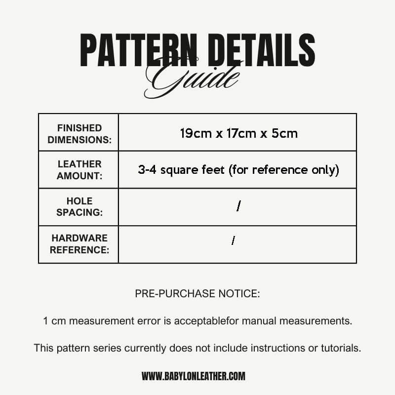 BABYLON™ Women's Evelyne Bag Making Pattern AAB - 901 - Babylon LeatherBabylon LeatherAAB-901-Kraft Board