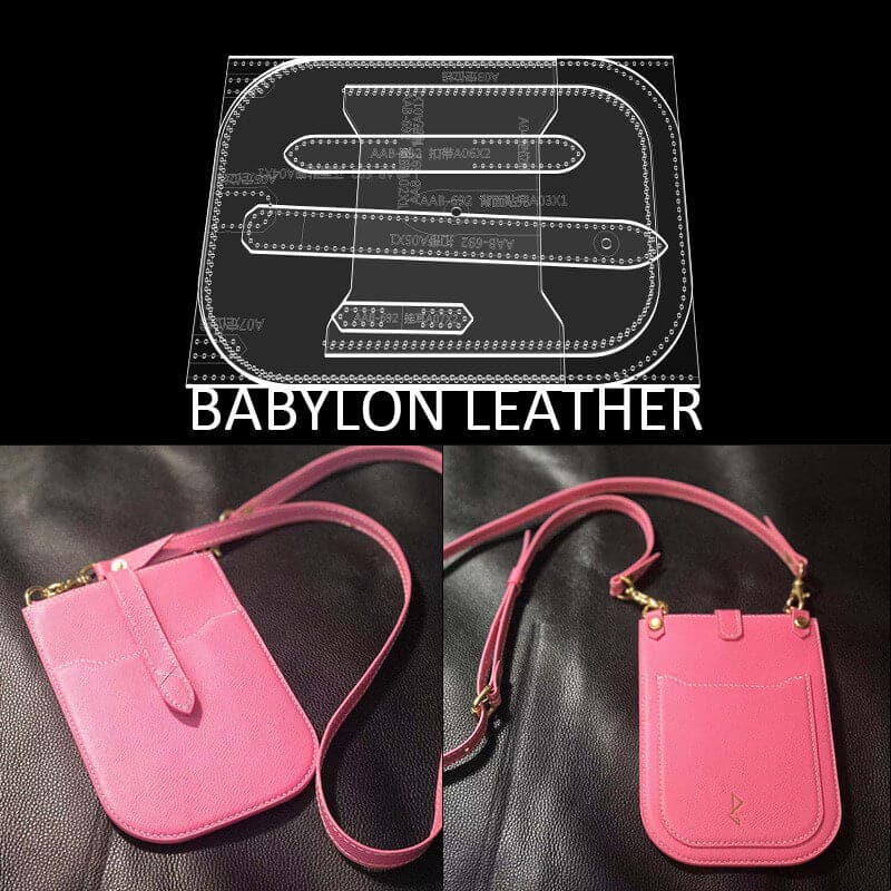 BABYLON™ Women's Leather Minimalist Phone Bag Pattern AAB - 692 - Babylon LeatherBabylon LeatherAAB - 692 - Kraft Board