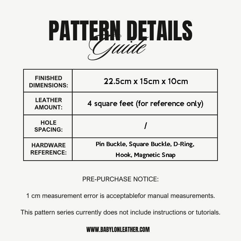 BABYLON™ Women's Saddle Crossbody Bag Pattern AAB - 954 - Babylon LeatherBabylon LeatherAAB-954-Kraft Board