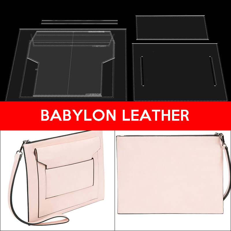 BABYLON™ Women's Simple Document Holder Leather Pattern JBX - 01 - Babylon LeatherBabylon LeatherJBX-01-Kraft Board