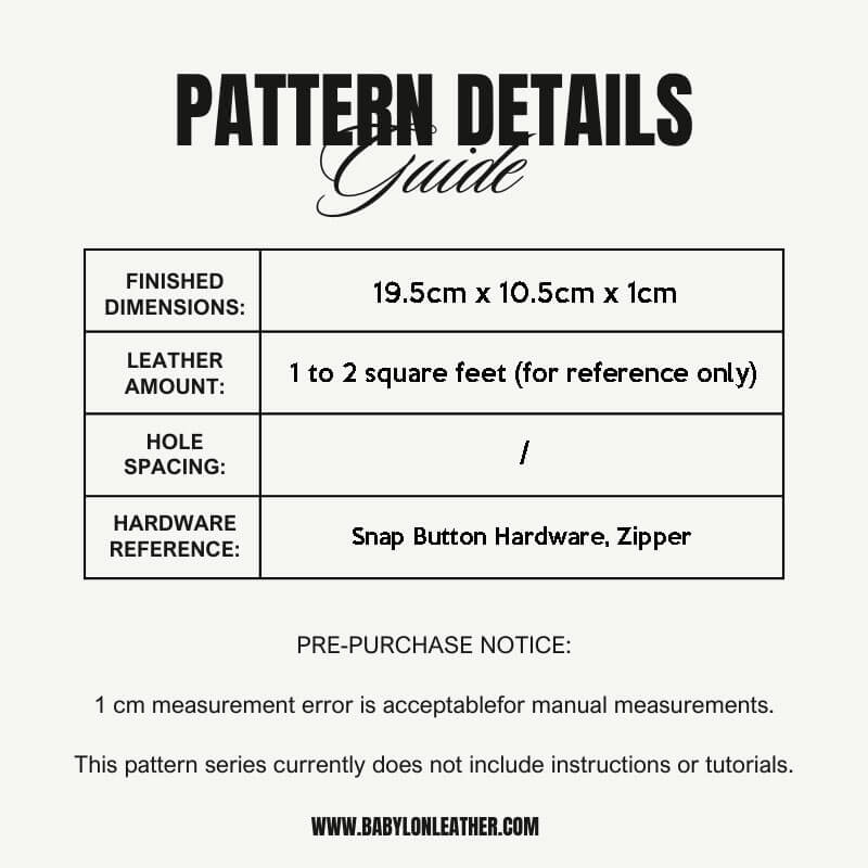 BABYLON™ Zipper Long Wallet Leather Gift Pattern JBX - 06 - Babylon LeatherBabylon LeatherJBX-06-Kraft Board