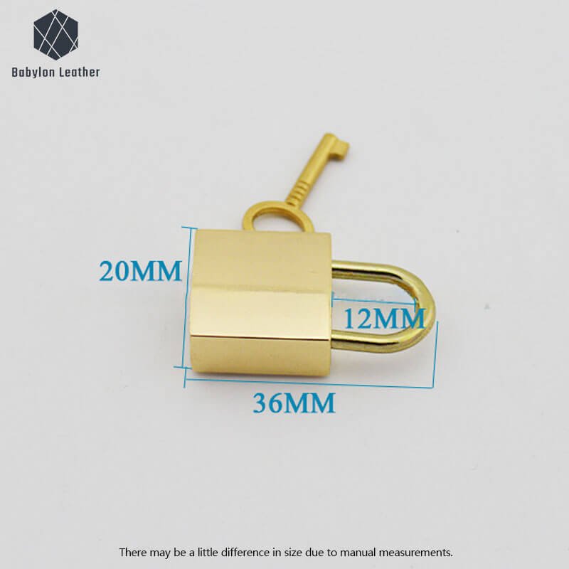 Bag Hardware Decorative Lock and Key - Hermes Style（1 Pack） - Babylon LeatherBabylon LeatherPL - 002 - 1 Pack