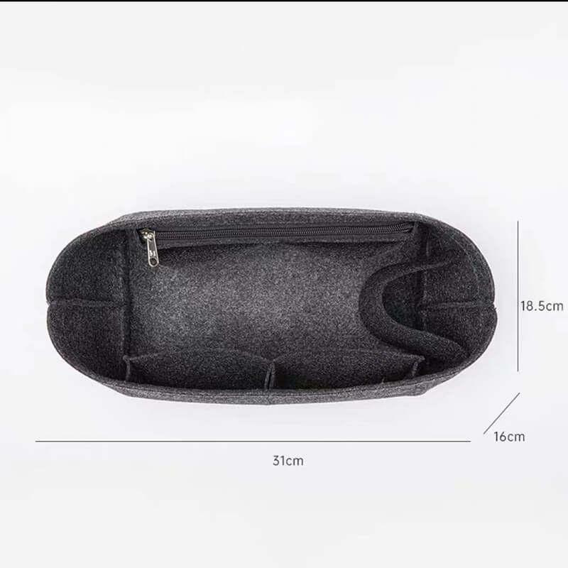 Bag Insert Organizer for Longchamp Energy-Style Bags Mini/S/M - Babylon LeatherBabylon LeatherQZ10-Black-Medium