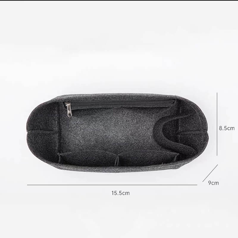 Bag Insert Organizer for Longchamp Energy-Style Bags Mini/S/M - Babylon LeatherBabylon LeatherQZ10-Black-Mini