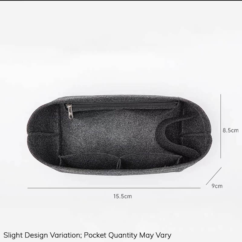 Bag Insert Organizer for Longchamp Energy-Style Bags Mini/S/M - Babylon LeatherBabylon LeatherQZ10-Black-Mini