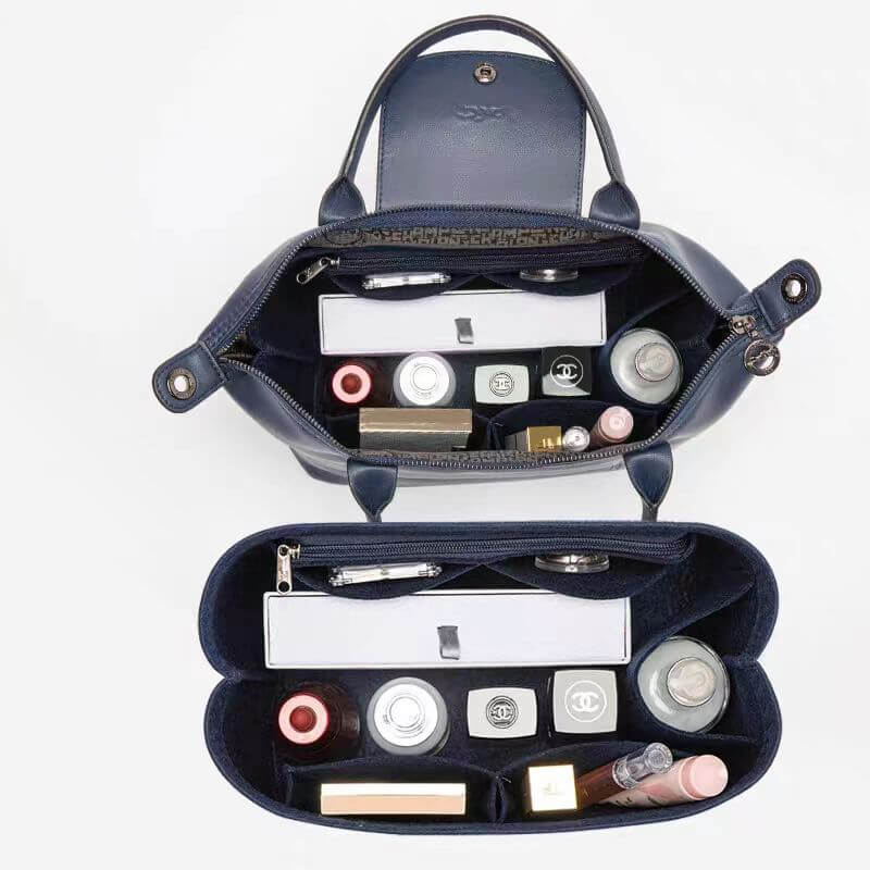 Bag Insert Organizer for Longchamp Energy-Style Bags Mini/S/M - Babylon LeatherBabylon LeatherQZ10-Khaki-Mini