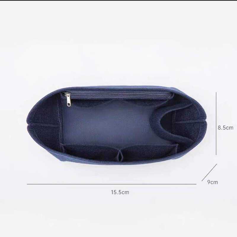 Bag Insert Organizer for Longchamp Energy-Style Bags Mini/S/M - Babylon LeatherBabylon LeatherQZ10-Navy Blue-Mini