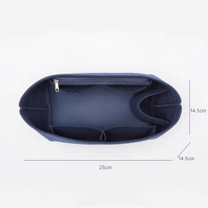 Bag Insert Organizer for Longchamp Energy-Style Bags Mini/S/M - Babylon LeatherBabylon LeatherQZ10-Navy Blue-Small