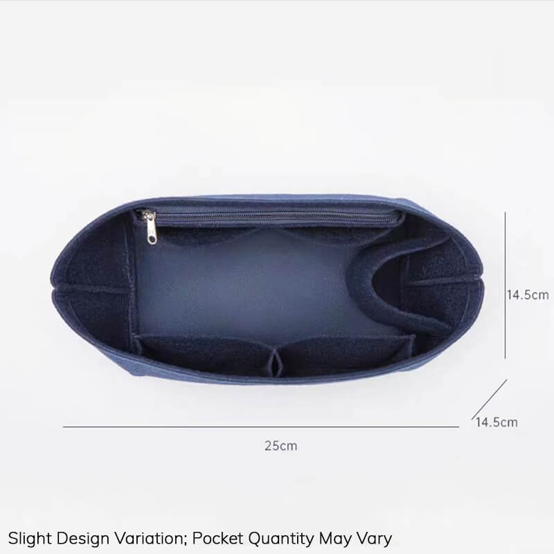 Bag Insert Organizer for Longchamp Energy-Style Bags Mini/S/M - Babylon LeatherBabylon LeatherQZ10-Navy Blue-Small