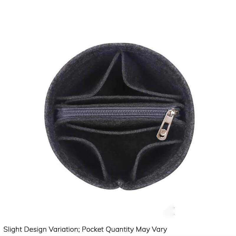 Bag Insert Organizer for LV Cannes-Style Cylinder Bags - Babylon LeatherBabylon LeatherQZ16-Dark Gray-Center Zip (Non-Removable)