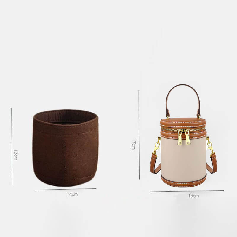 Bag Insert Organizer for LV Cannes-Style Cylinder Bags - Babylon LeatherBabylon LeatherQZ16-Khaki-Minimalist