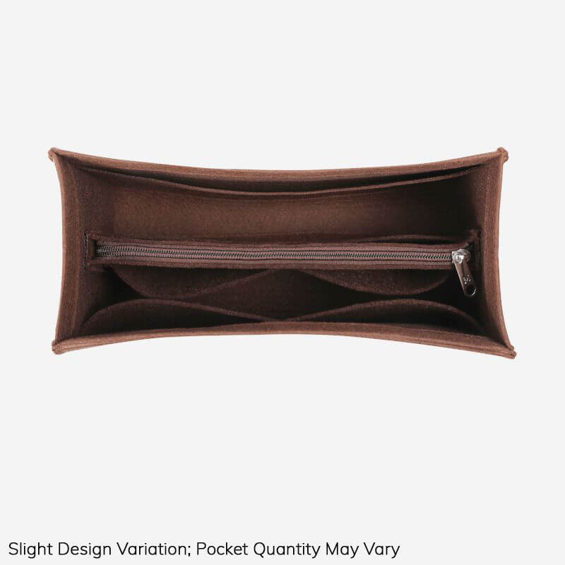 Bag Insert Organizer for OnTheGo-Style Tote Bags S/M/L - Babylon LeatherBabylon LeatherQZ15-Coffee-Medium-Open Top - Center Zip