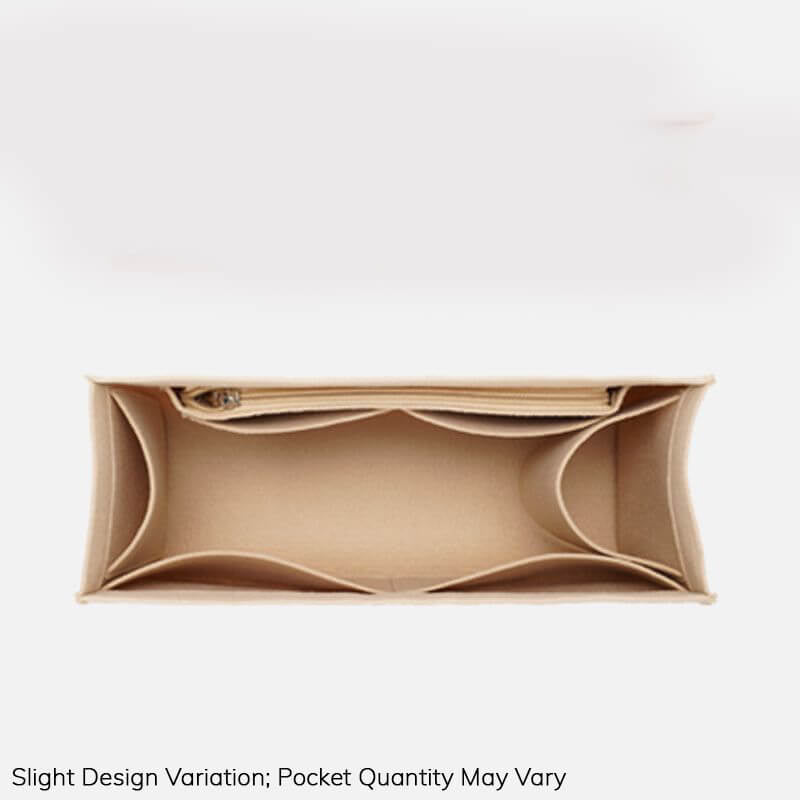 Bag Insert Organizer for OnTheGo-Style Tote Bags S/M/L - Babylon LeatherBabylon LeatherQZ15-Khaki-Small-Open Top - Side Zip