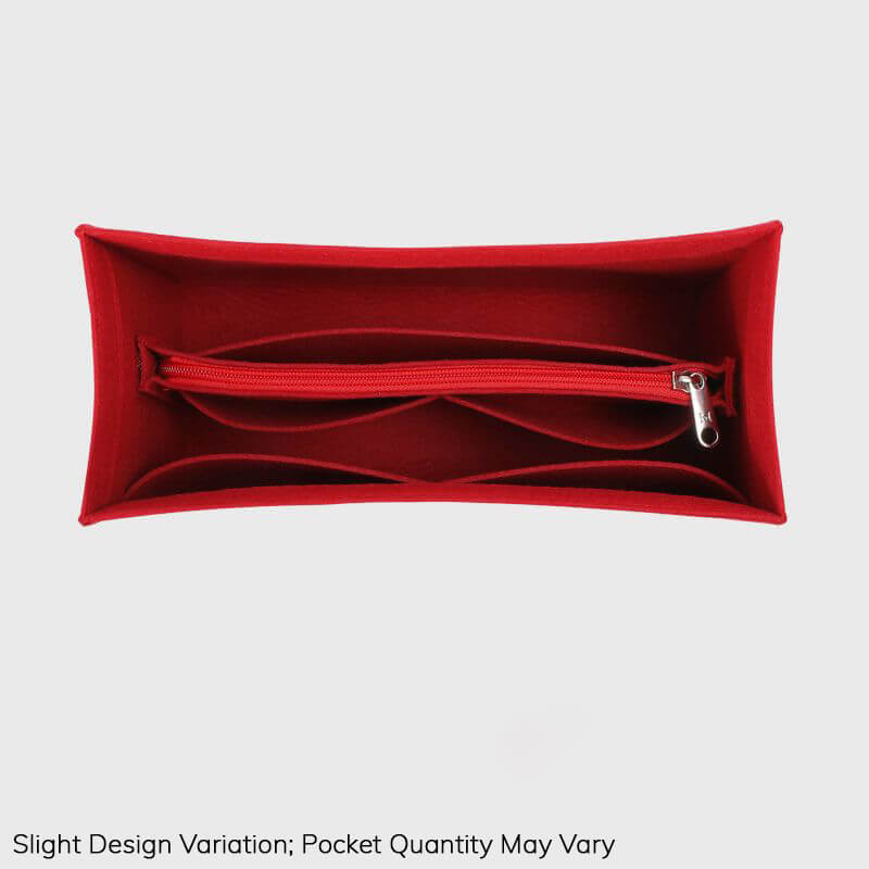 Bag Insert Organizer for OnTheGo-Style Tote Bags S/M/L - Babylon LeatherBabylon LeatherQZ15-Red-Medium-Open Top - Center Zip