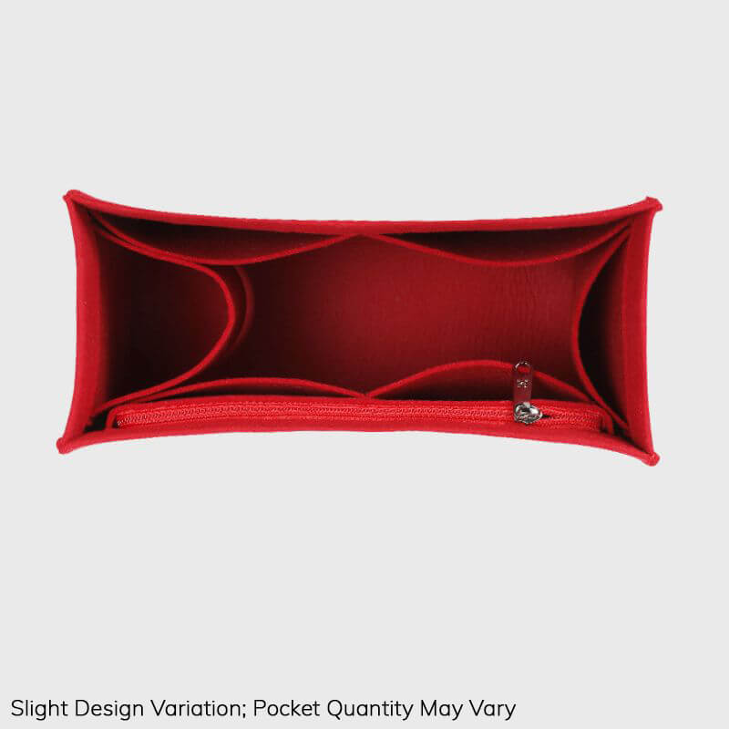 Bag Insert Organizer for OnTheGo-Style Tote Bags S/M/L - Babylon LeatherBabylon LeatherQZ15-Red-Medium-Open Top - Side Zip