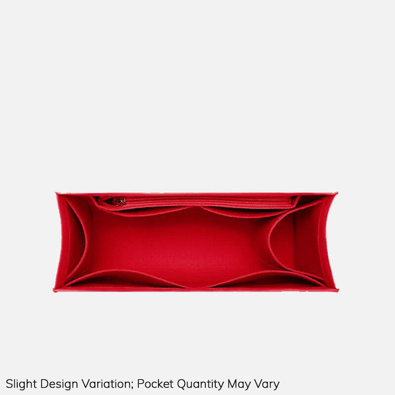 Bag Insert Organizer for OnTheGo-Style Tote Bags S/M/L - Babylon LeatherBabylon LeatherQZ15-Red-Small-Open Top - Side Zip