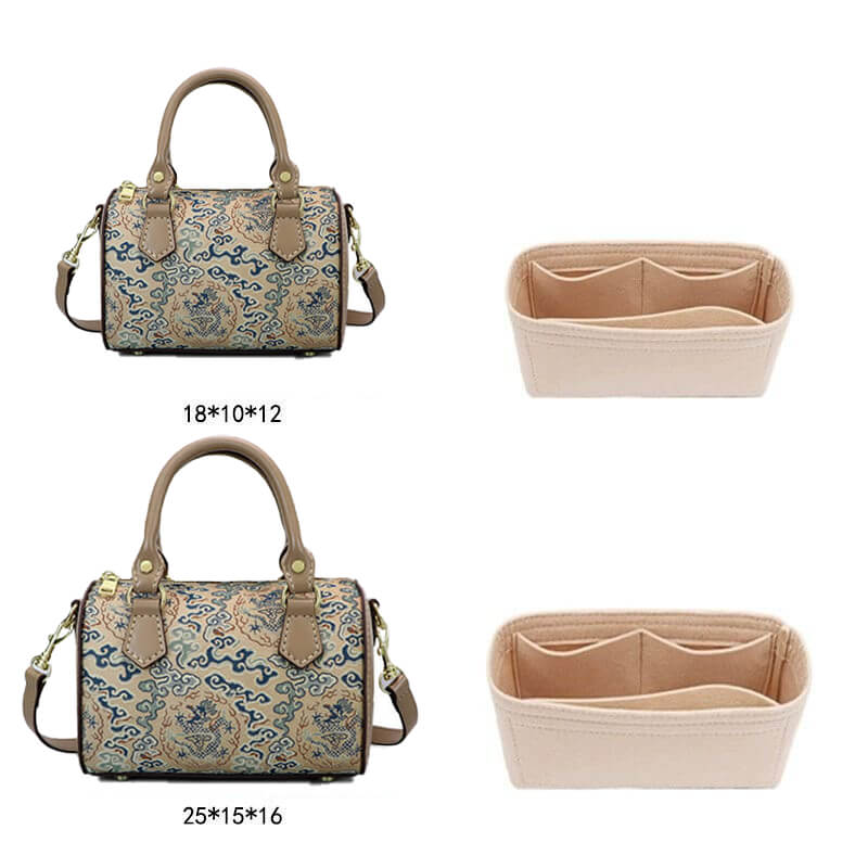 Bag Insert Organizer for Rowan 18/25-Style Boston Bags - Babylon LeatherBabylon LeatherQZ06-Khaki-18-inch-Minimalist