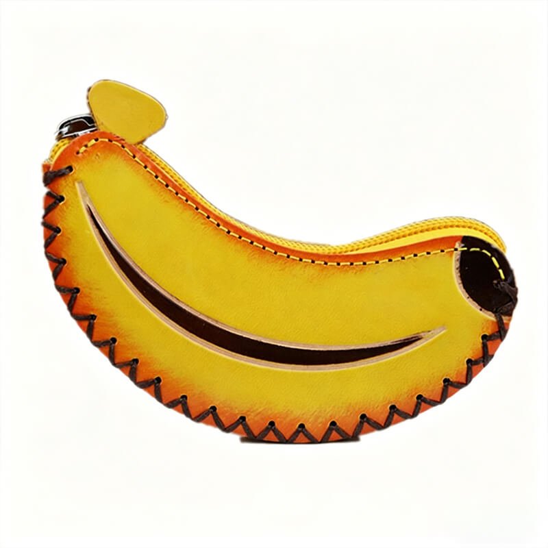 Banana - Shaped Leather Coin Purse – Babylon Leather - Babylon LeatherBabylon LeatherLLZ18-Yellow