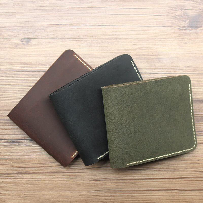 Buckle Wallet with Coin Crazy Horse Leather DIY Kit – Babylon Leather