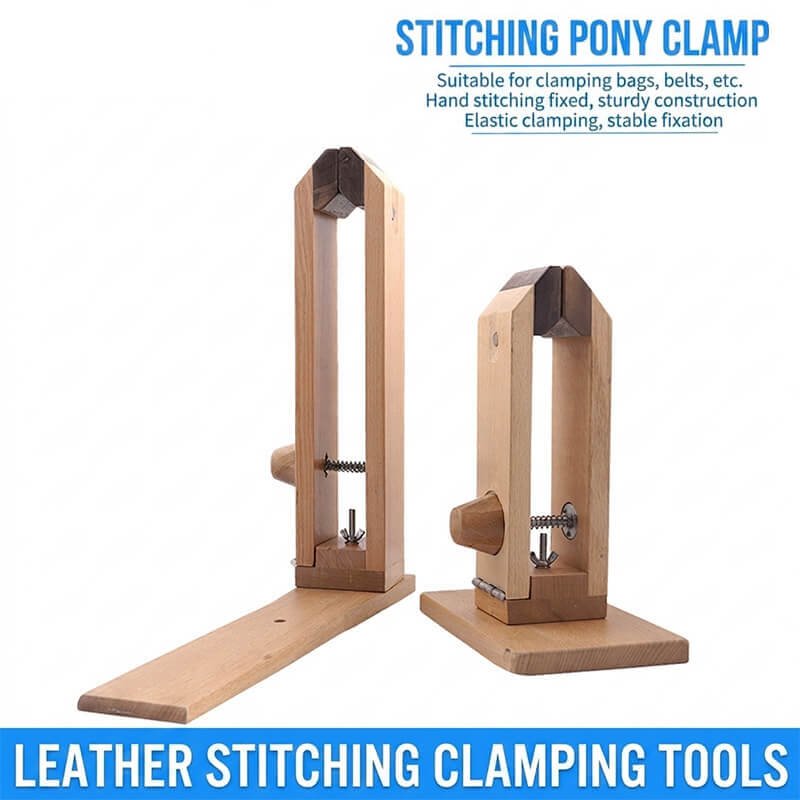 Beech Wood Leather Stitching Pony Clamp – Babylon Leather - Babylon LeatherBabylon LeatherPP08-Adjustable Vertical Stitching Pony
